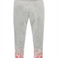Leggings com estampa de borda para meninas Epic Threads, cinza, tamanho 4T