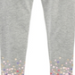 Leggings com estampa de borda para meninas Epic Threads, cinza, tamanho 4T
