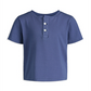 Camiseta Henley Infantil Mini Series Azul Tamanho 2T