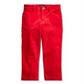 Calça Ralph Lauren Boy's Madison Stretch Corduroy Slim Fit Vermelha Tamanho 3T