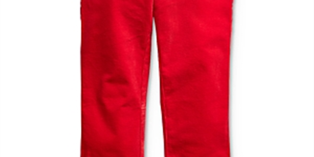 Calça Ralph Lauren Boy's Madison Stretch Corduroy Slim Fit Vermelha Tamanho 3T