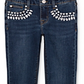 Calça jeans skinny com strass Adeline da Hudson Girl, azul, tamanho 6X