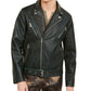 Jaqueta masculina de couro sintético lavado para motocicleta INC International Concepts com cinto, verde, tamanho XX-G