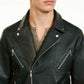Jaqueta masculina de couro sintético lavado para motocicleta INC International Concepts com cinto, verde, tamanho XX-G