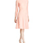 Vestido de festa Ralph Lauren feminino, com zíper, manga comprida, gola alta, acima do joelho, tamanho 8, rosa