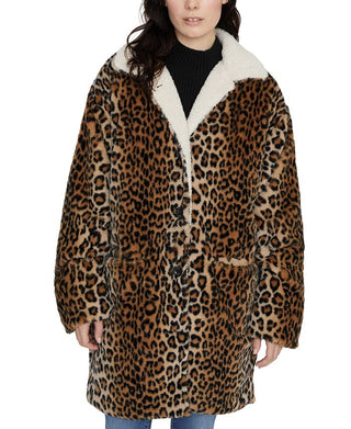 Casaco Blazer Feminino Sanctuary com Estampa Animal Falso Preto Tamanho Médio