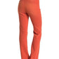 Calça jeans feminina Free People com cadarço e corte bootcut laranja tamanho 27