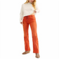 Calça jeans feminina Free People com cadarço e corte bootcut laranja tamanho 27