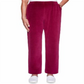 Calça casual de veludo Alfred Dunner Bright Idea feminina, tamanho Berry, pequena, L