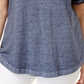 Camiseta feminina plus size com decote em V e manga curta, estilo &amp; co, azul, tamanho 0X
