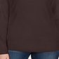Blusa feminina Karen Scott de algodão com decote redondo, tamanho chocolate, pequeno, G