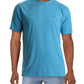 Camiseta masculina Attack Life com gola redonda e logotipo, tamanho médio, azul