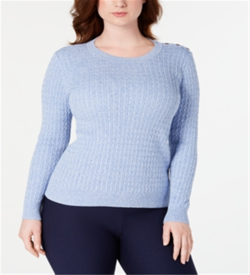 Karen Scott Suéter de malha trançada de algodão para bebê feminino, cinza, tamanho pequeno