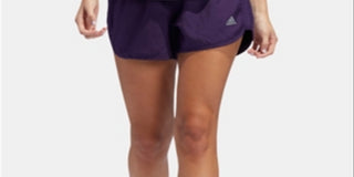 Shorts de corrida fitness feminino Adidas roxo tamanho médio
