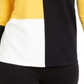 Blusa Alfani Feminina Ombro Caído Colorblock Amarelo Combinação Tamanho Pequeno GG