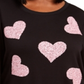 Moletom feminino plus size com lantejoulas e coração da INC International Concepts, preto, tamanho 0X