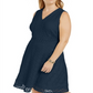 Vestido feminino plus size Charter Club com bainha evasê e renda, tamanho 1X