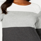 Karen Scott Suéter Feminino Colorblocked Cinza Tamanho Médio
