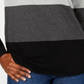 Karen Scott Suéter Feminino Colorblocked Cinza Tamanho Médio