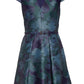Vestido feminino Vince Camuto com cinto e estampa floral, ajuste evasê, azul, tamanho 14