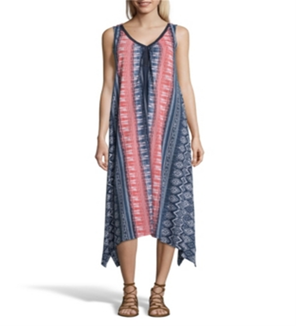 Vestido de malha estampado feminino John Paul Richard, rosa, tamanho médio