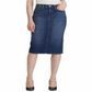 Saia jeans feminina Ralph Lauren Curvy Sculpted azul tamanho 8