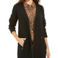 Cardigan feminino Charter Club com zíper frontal aberto, preto, tamanho XX-G