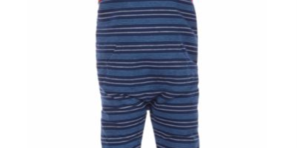 Macacão listrado com blocos de cores para meninos First Impressions, azul, tamanho 24 MOS