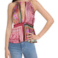 Blusa Halter Bellini Patchwork Feminina Free People Roxa Tamanho Grande