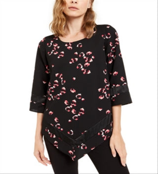 Top Alfani Feminino Charmeuse com Bainha em V Preto Tamanho XX-G