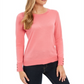Suéter feminino Charter Club de lã merino com punho de botão, rosa, tamanho pequeno G
