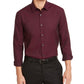 Camisa masculina Alfani com botões elástica e gola alta, vermelha, tamanho pequeno