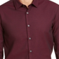 Camisa masculina Alfani com botões elástica e gola alta, vermelha, tamanho pequeno