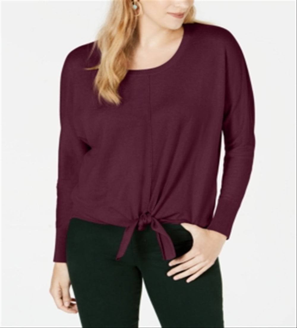 Suéter feminino com amarração frontal estilo Winestone tamanho pequeno M