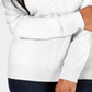 Karen Scott Suéter feminino de tricô com gola redonda, branco, tamanho pequeno G