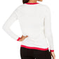 Tommy Hilfiger Suéter Feminino Love Graphic Contrast Trim Branco Tamanho Grande