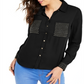 Thalia Sodi Women's Studded Shirt Black Size X-Small