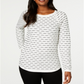 Suéter texturizado feminino Karen Scott, branco, tamanho X-S