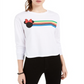 Camiseta de manga comprida com estampa gráfica Disney Junior, tamanho X-G, branca
