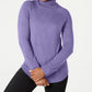 Karen Scott Suéter Feminino Luxsoft Gola Alta Roxo Tamanho Médio