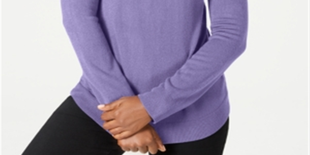 Karen Scott Suéter Feminino Luxsoft Gola Alta Roxo Tamanho Médio