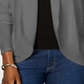 Karen Scott Cardigan Feminino Frente Aberta Cinza Tamanho Grande
