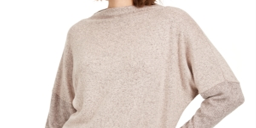 Gypsies &amp; Moondust Junior's Cozy Funnel Neck Top Rosa Tamanho X-S