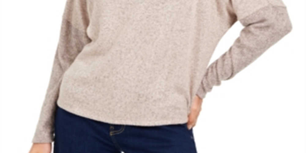 Gypsies &amp; Moondust Junior's Cozy Funnel Neck Top Rosa Tamanho X-S