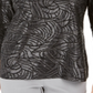 JM Collection Top Feminino Estampado em Jacquard Metálico Preto Tamanho Pequeno G