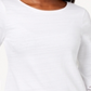 Top feminino Charter Club com acabamento em renda de algodão, branco, tamanho extragrande