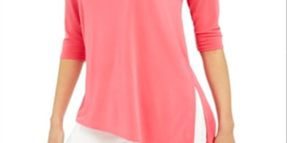 Blusa assimétrica com ombros descobertos Alfani feminina, rosa, tamanho G