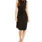 Vestido formal feminino Alfani, sem mangas, gola redonda, abaixo do joelho, preto, tamanho 4