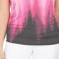 JM Collection Top feminino estampado com manga dolman e ilhós, roxo, tamanho pequeno