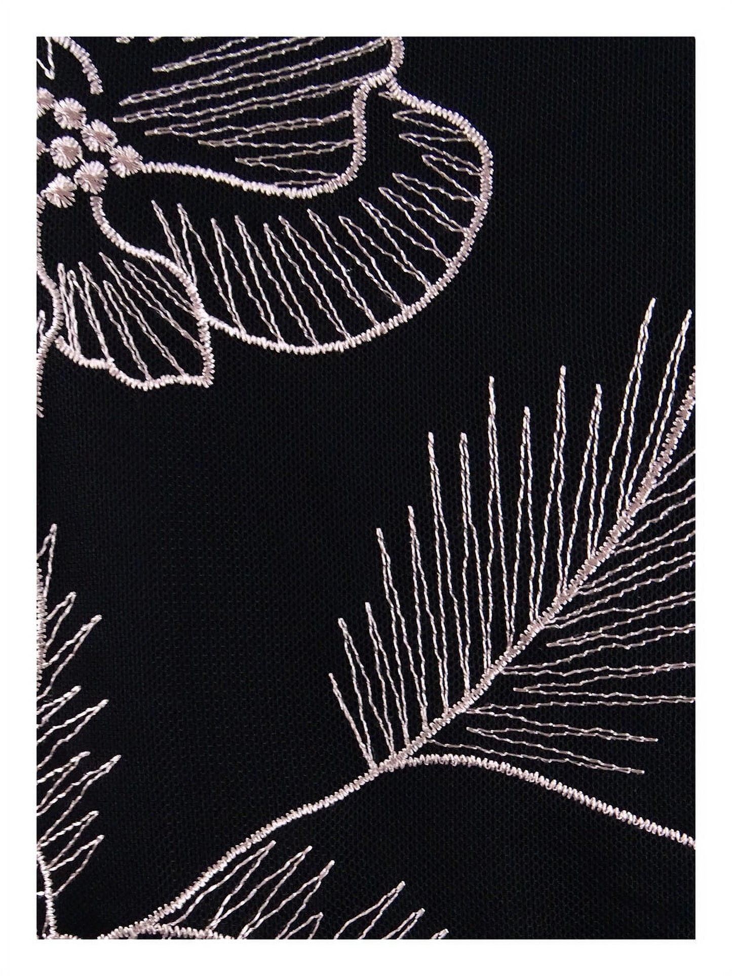 Blusa feminina Alfani com mangas bufantes bordadas, preta, tamanho pequeno grande